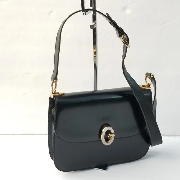 Vintage CÉLINE Paris Horse Carriage Caleche box calf shoulder crossbody bag - Picture 11 of 16